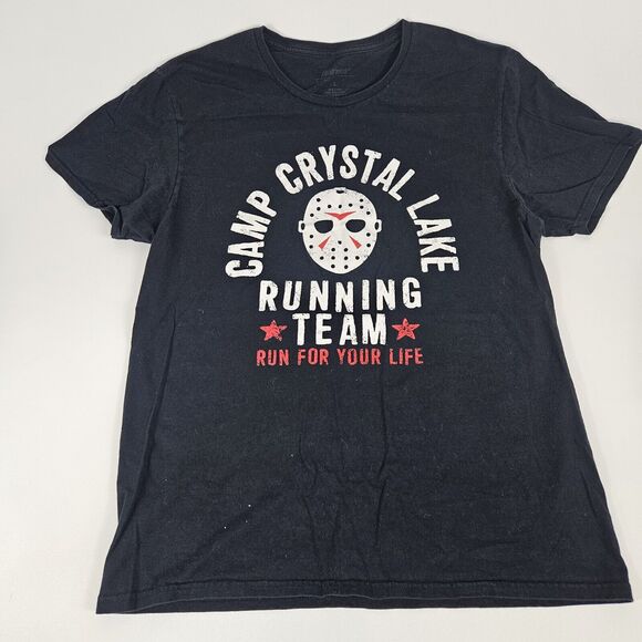 Officially Licensed‎ Friday The 13th Camp Crystal Lake Running Team T-Shirt L - Picture 1 of 6